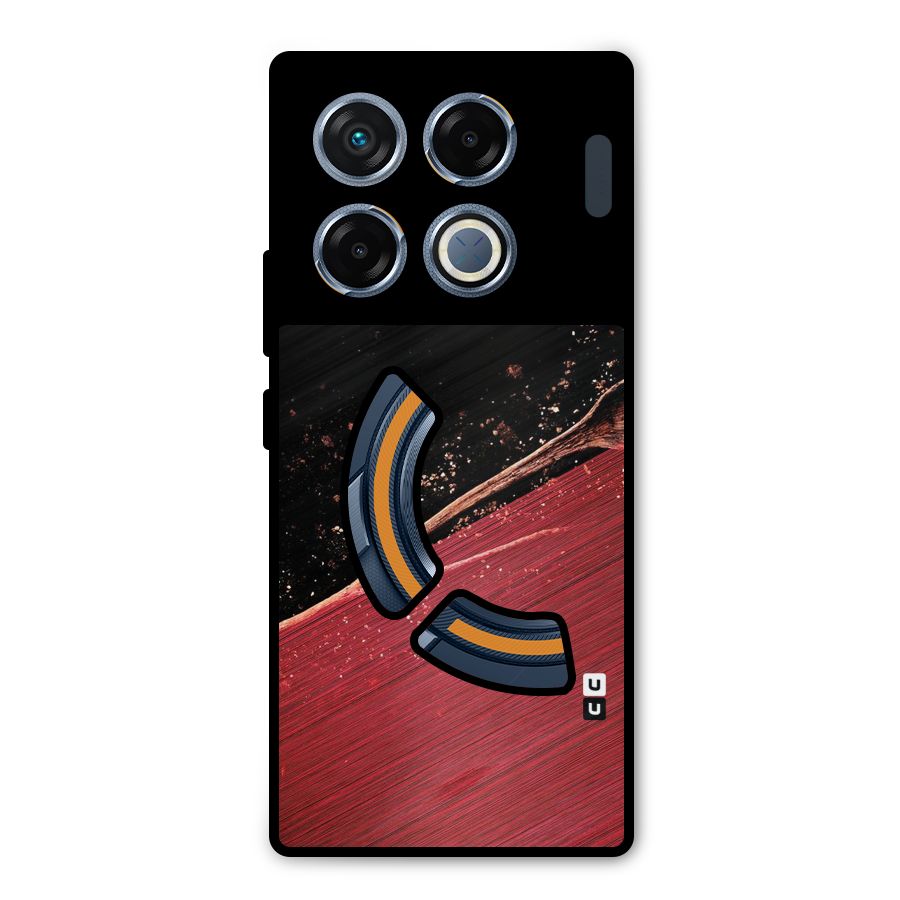 Red Flow Drops Metal Back Case for Infinix GT 20 Pro
