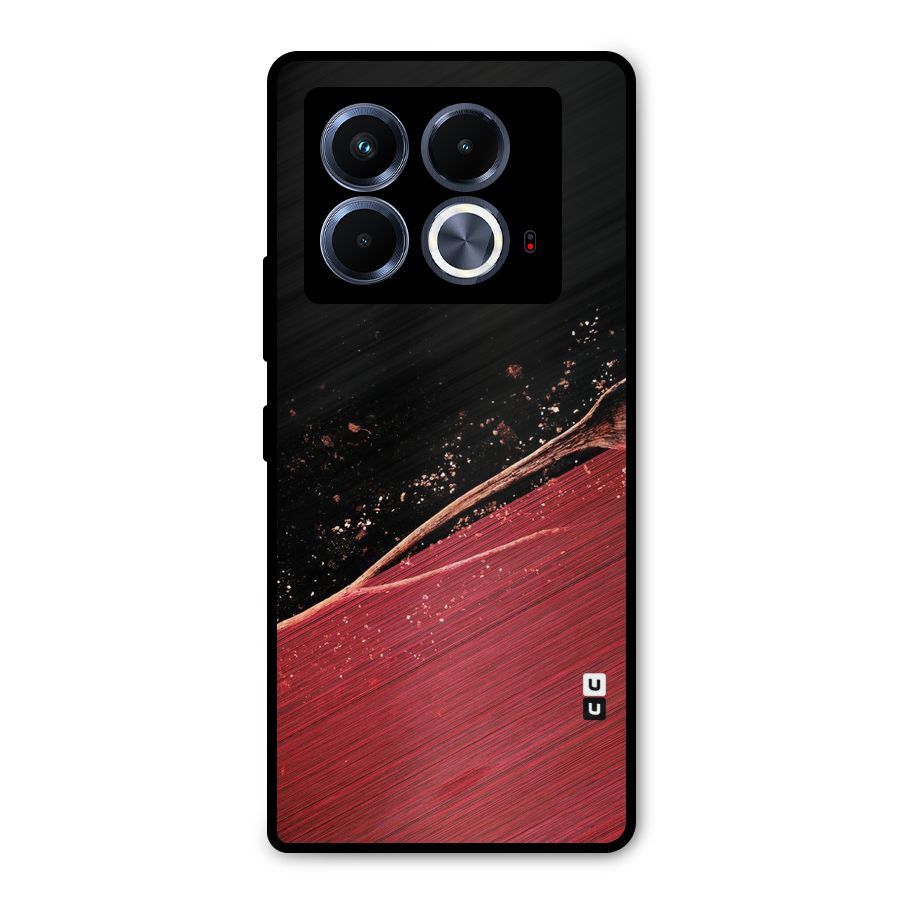 Red Flow Drops Metal Back Case for Infinix Note 40 5G