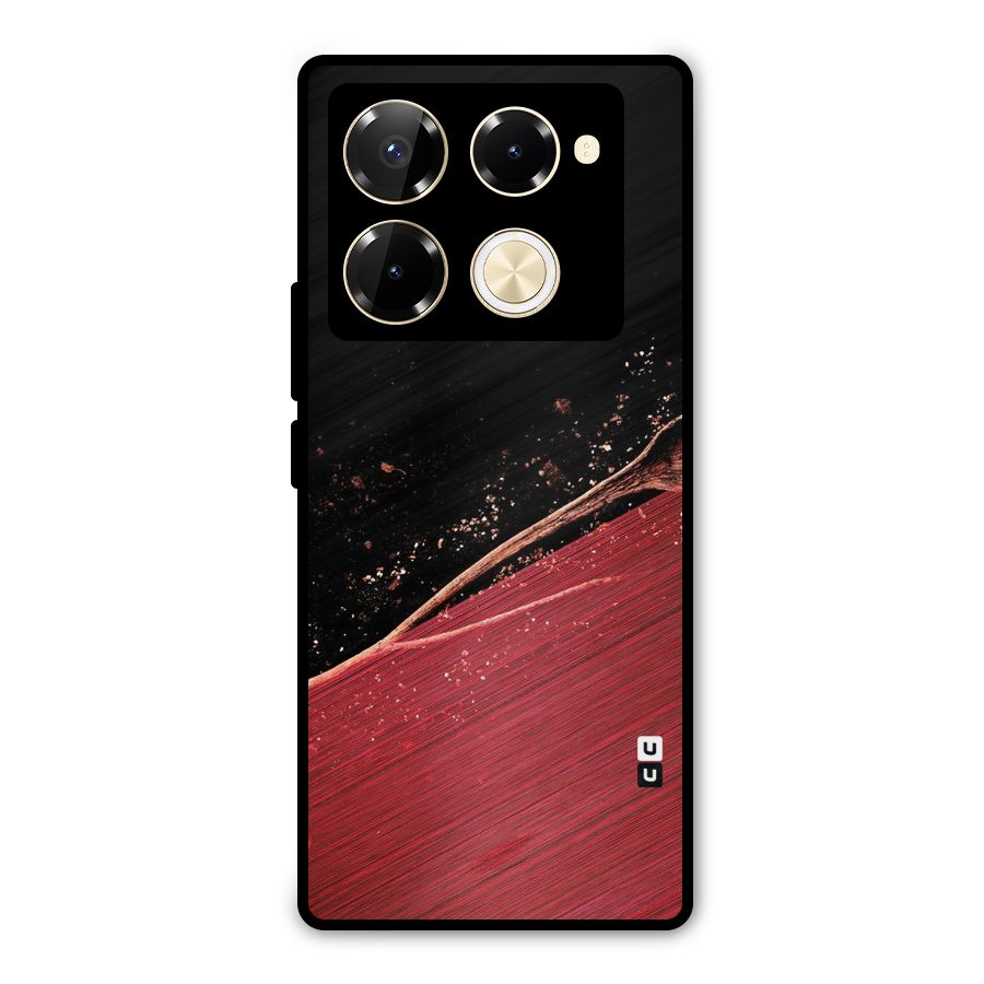 Red Flow Drops Metal Back Case for Infinix Note 40 Pro