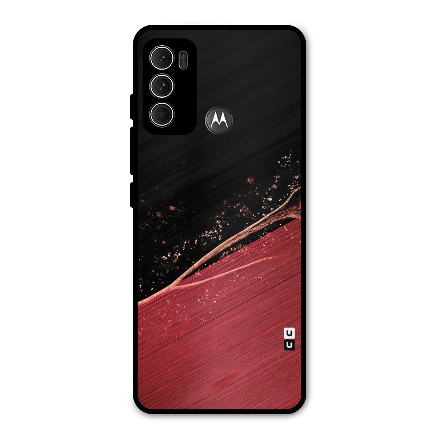 Red Flow Drops Metal Back Case for Moto G60