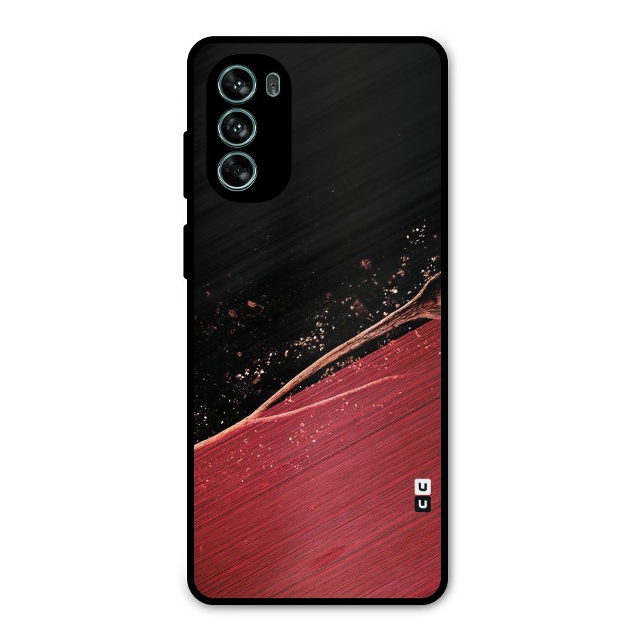 Red Flow Drops Metal Back Case for Moto G62