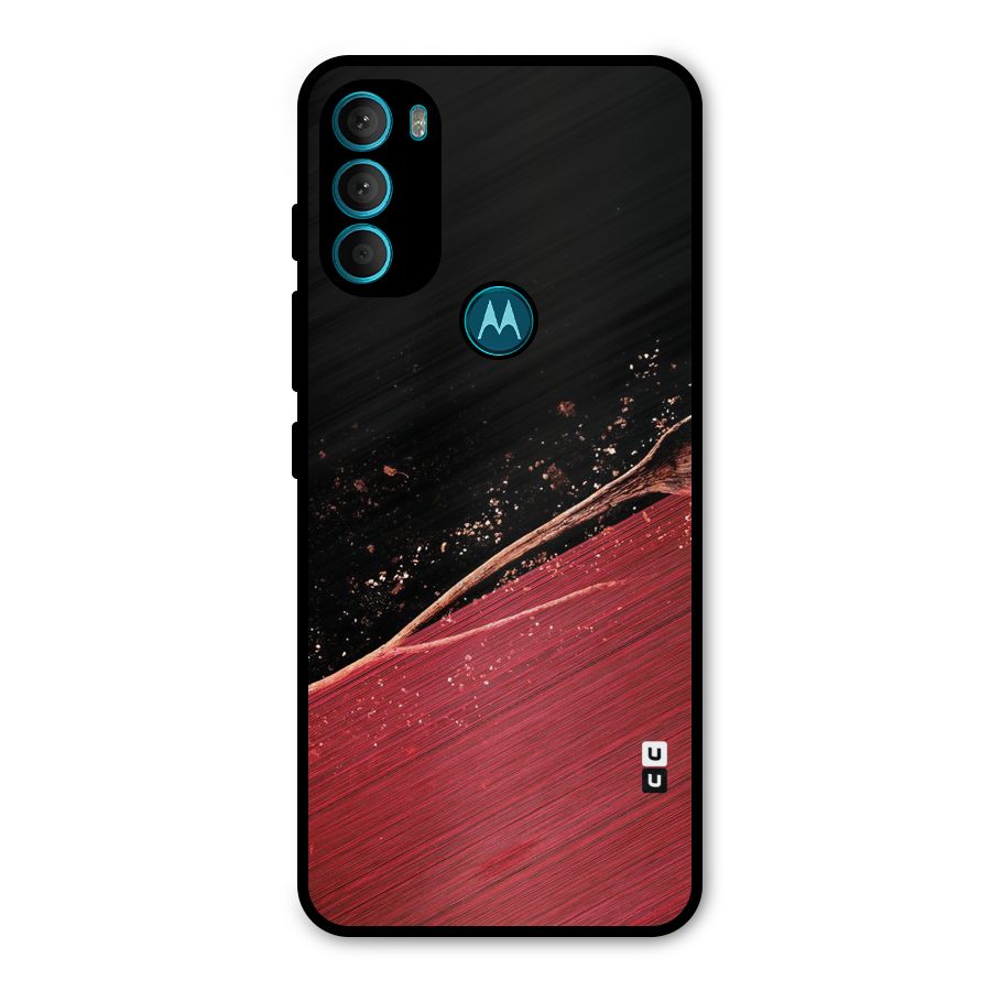 Red Flow Drops Metal Back Case for Moto G71 5G