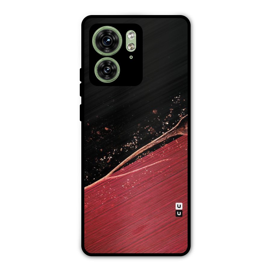 Red Flow Drops Metal Back Case for Motorola Edge 40 5G