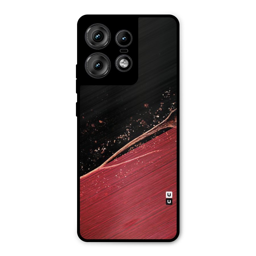 Red Flow Drops Metal Back Case for Motorola Edge 50 Pro