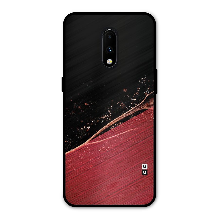 Red Flow Drops Metal Back Case for OnePlus 7