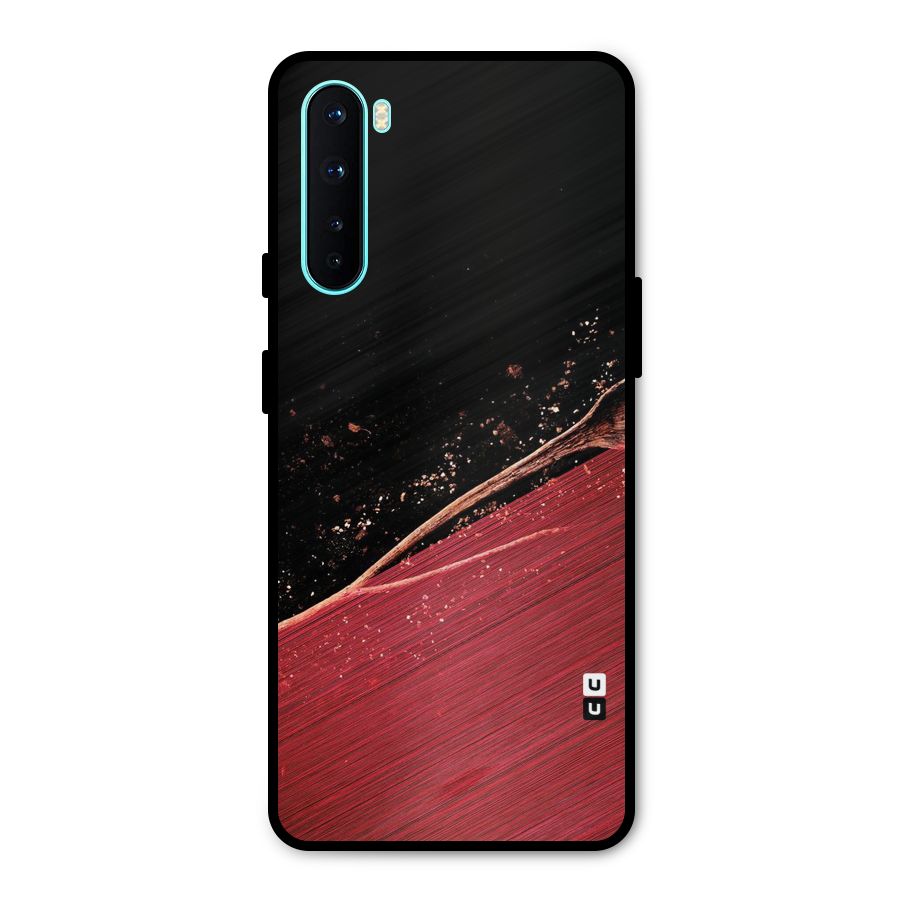 Red Flow Drops Metal Back Case for OnePlus Nord