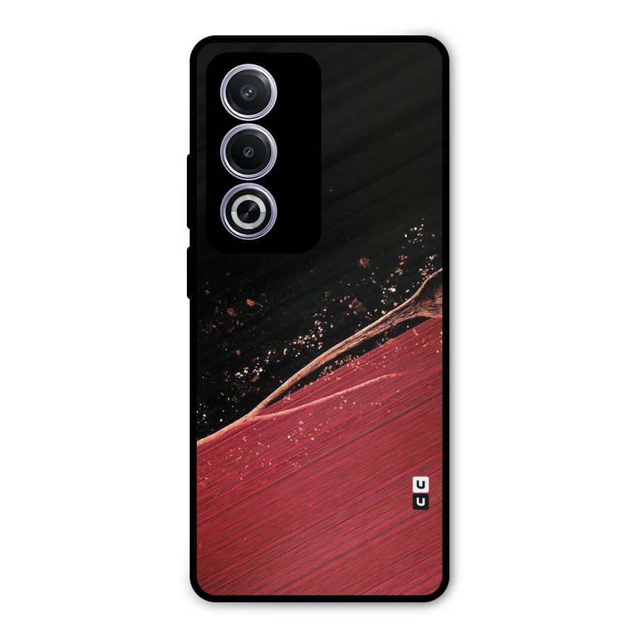 Red Flow Drops Metal Back Case for Oppo A3 Pro