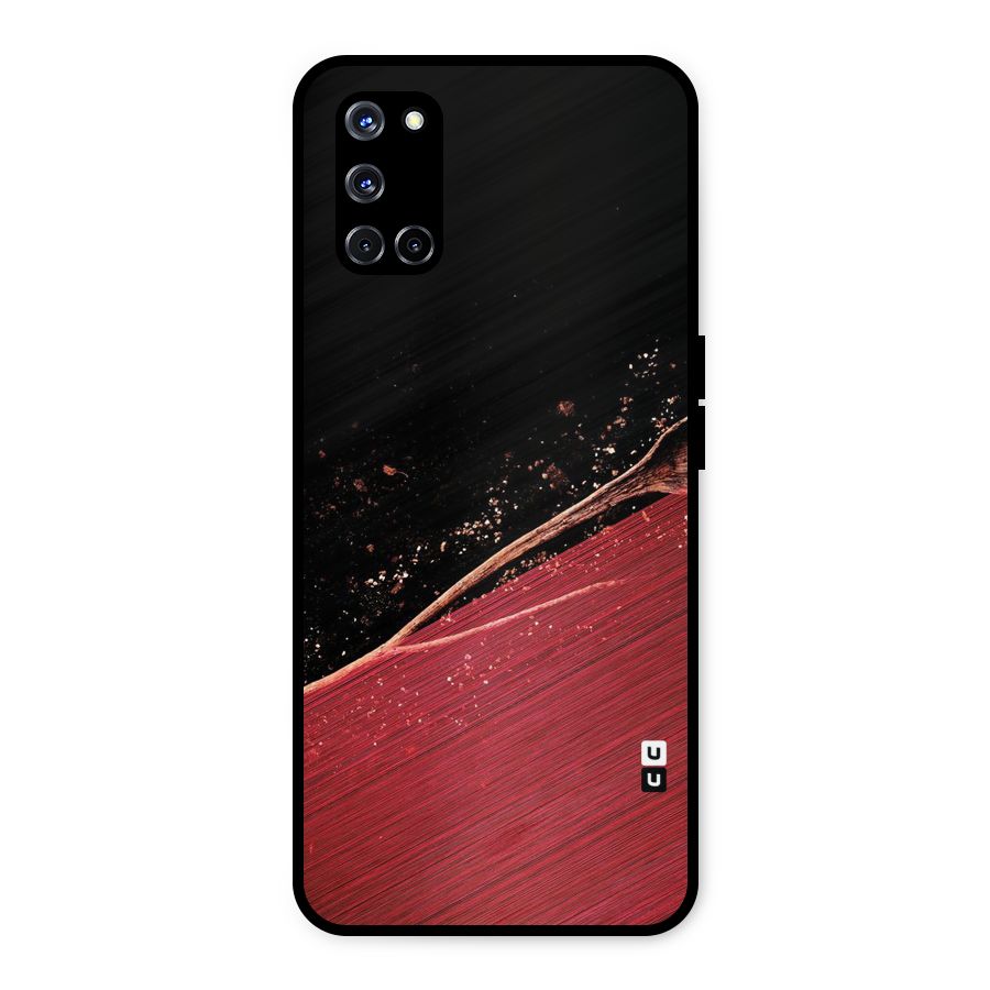 Red Flow Drops Metal Back Case for Oppo A52