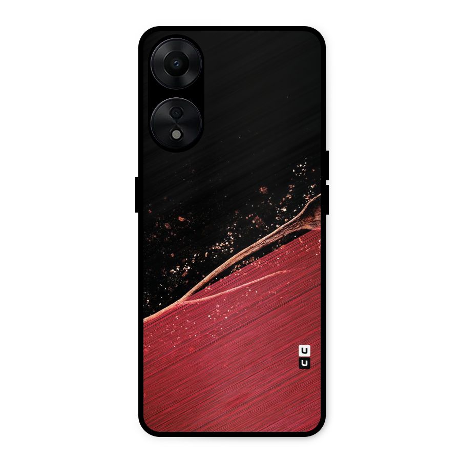 Red Flow Drops Metal Back Case for Oppo A78 5G