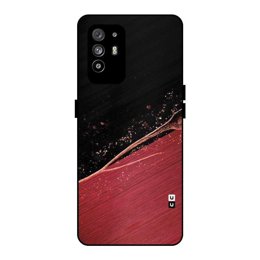 Red Flow Drops Metal Back Case for Oppo F19 Pro Plus 5G