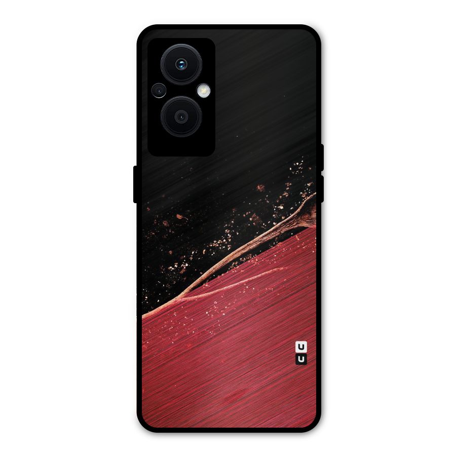 Red Flow Drops Metal Back Case for Oppo F21s Pro 5G