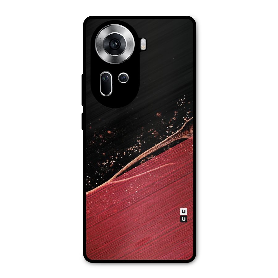 Red Flow Drops Metal Back Case for Oppo Reno11 5G