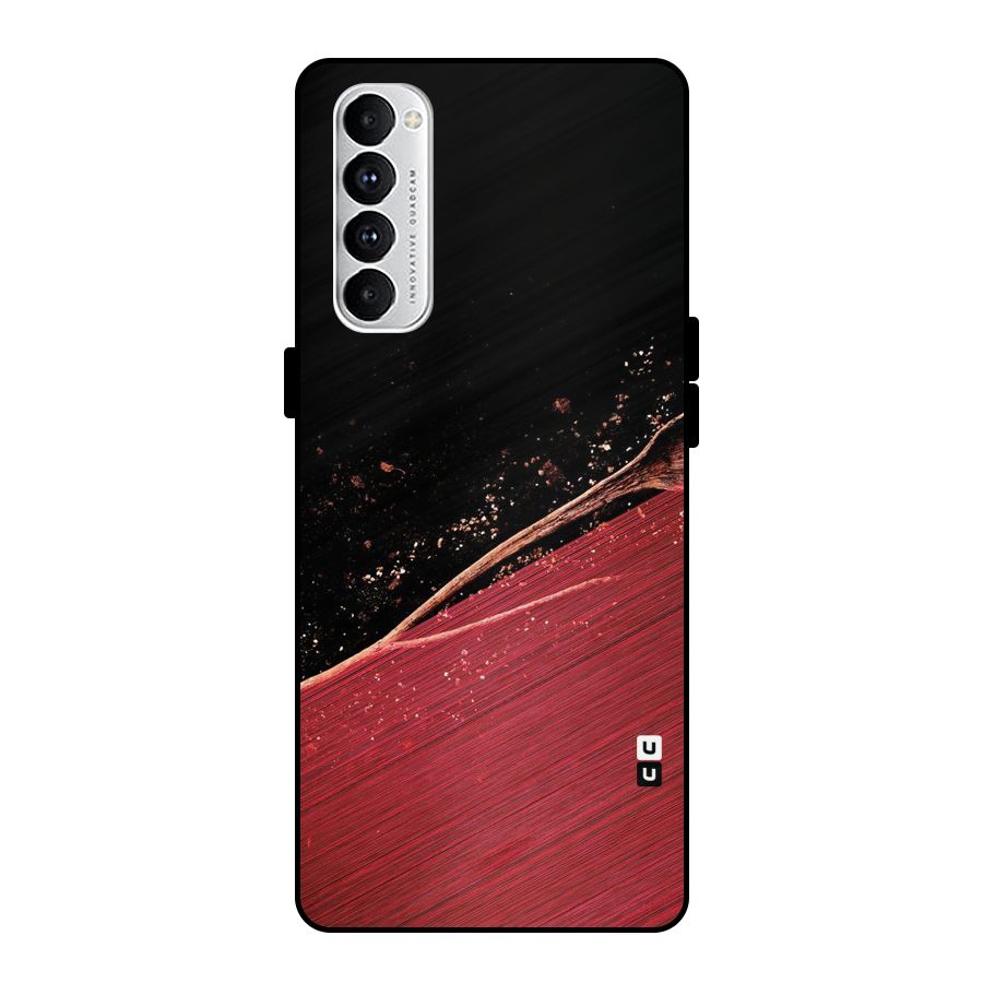 Red Flow Drops Metal Back Case for Oppo Reno4 Pro