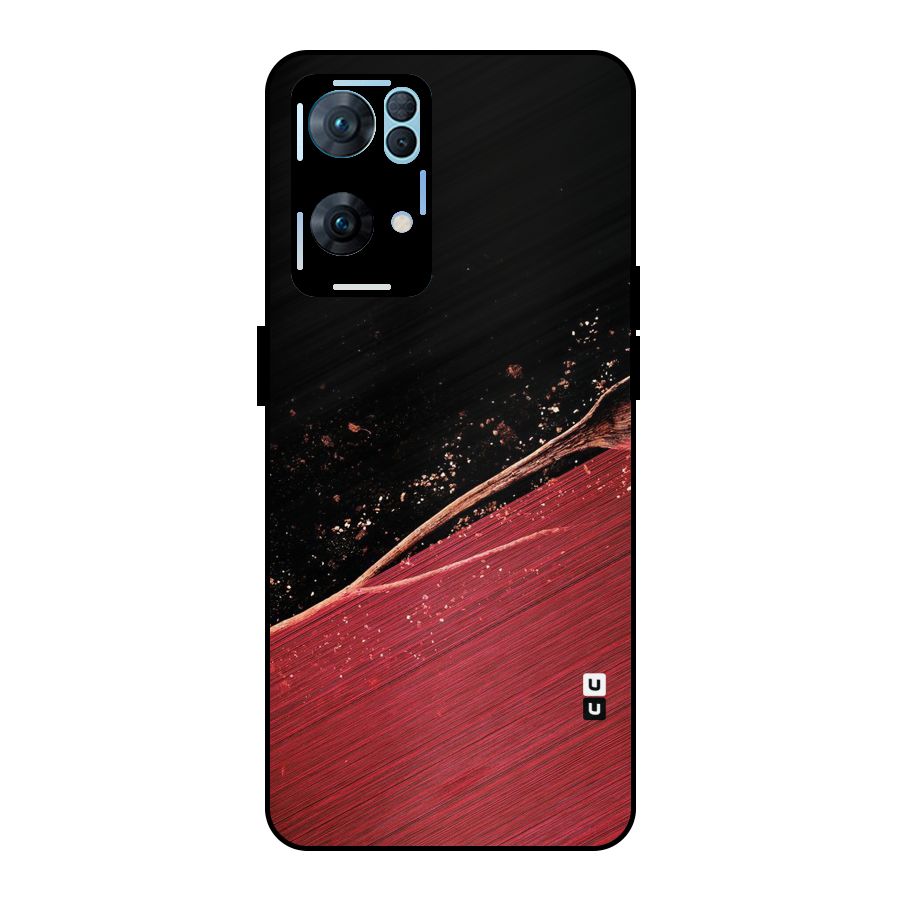 Red Flow Drops Metal Back Case for Oppo Reno7 Pro 5G