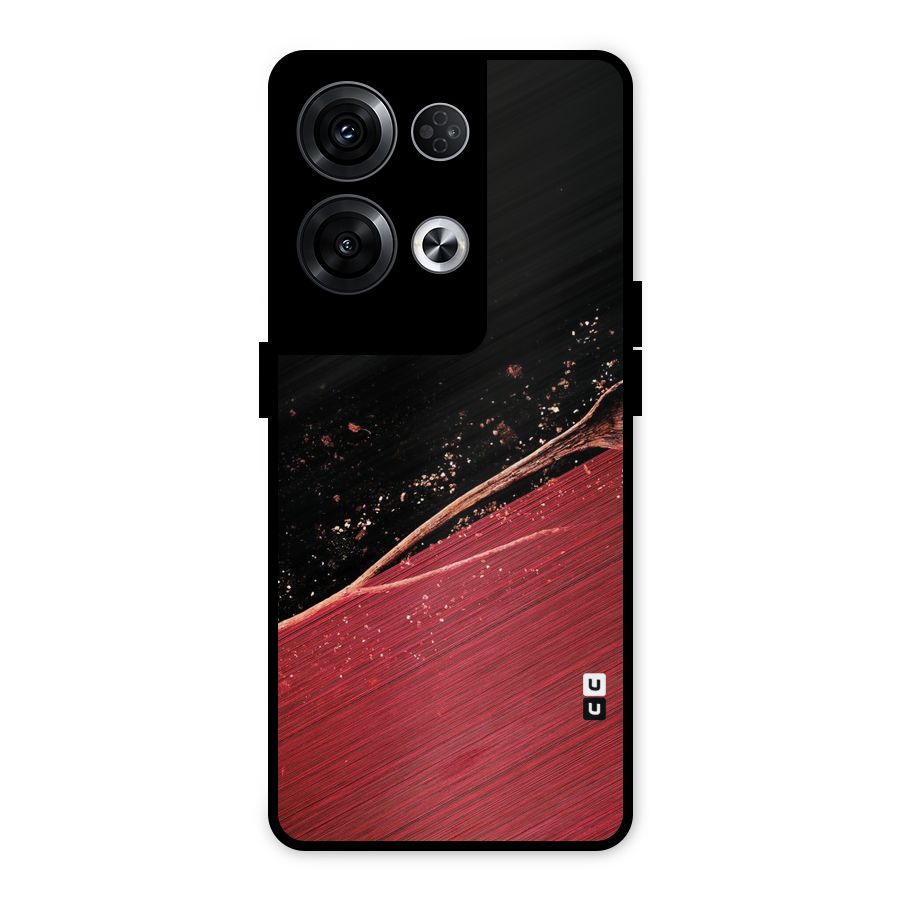 Red Flow Drops Metal Back Case for Oppo Reno8 Pro 5G