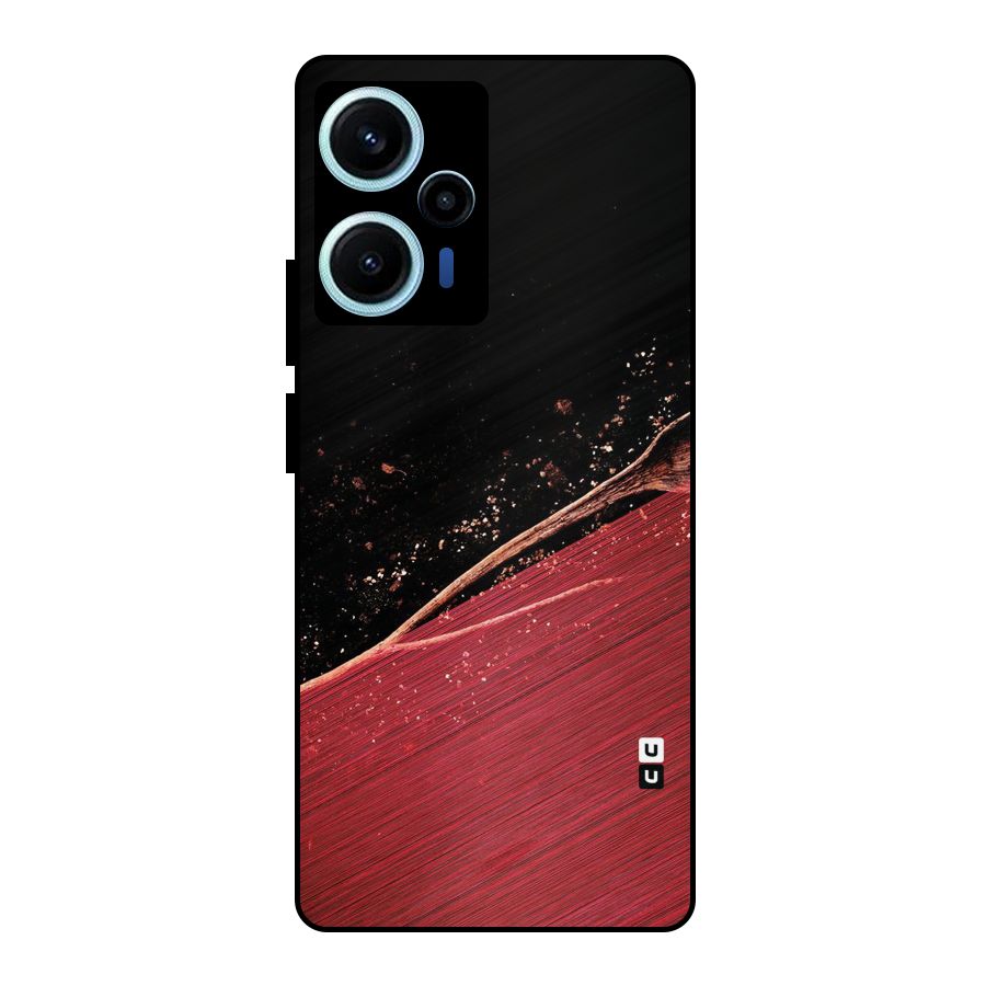 Red Flow Drops Metal Back Case for Poco F5