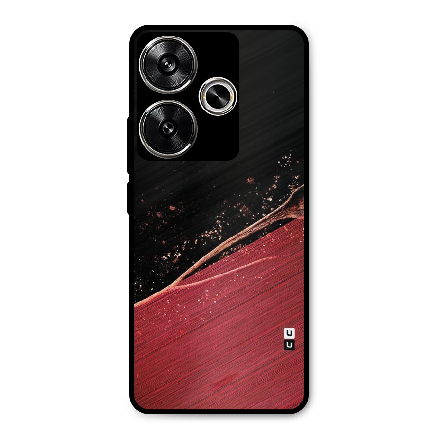 Red Flow Drops Metal Back Case for Poco F6