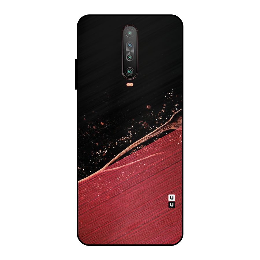 Red Flow Drops Metal Back Case for Poco X2
