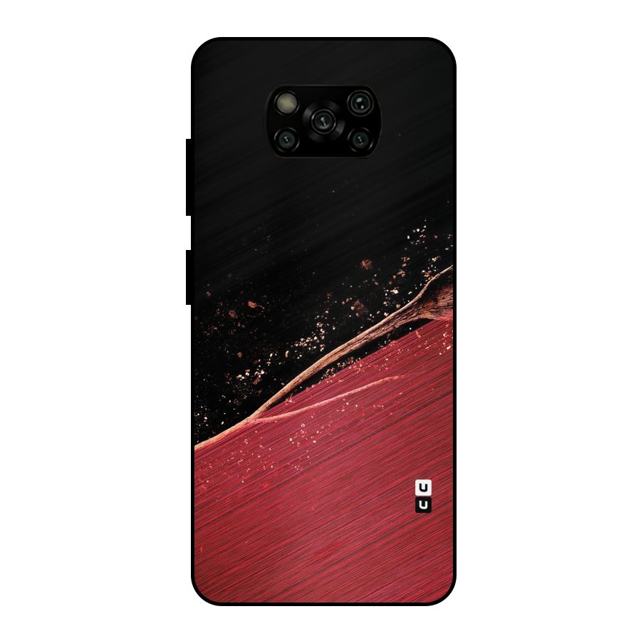 Red Flow Drops Metal Back Case for Poco X3