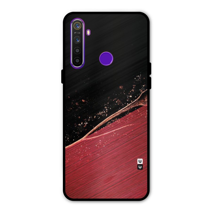 Red Flow Drops Metal Back Case for Realme 5