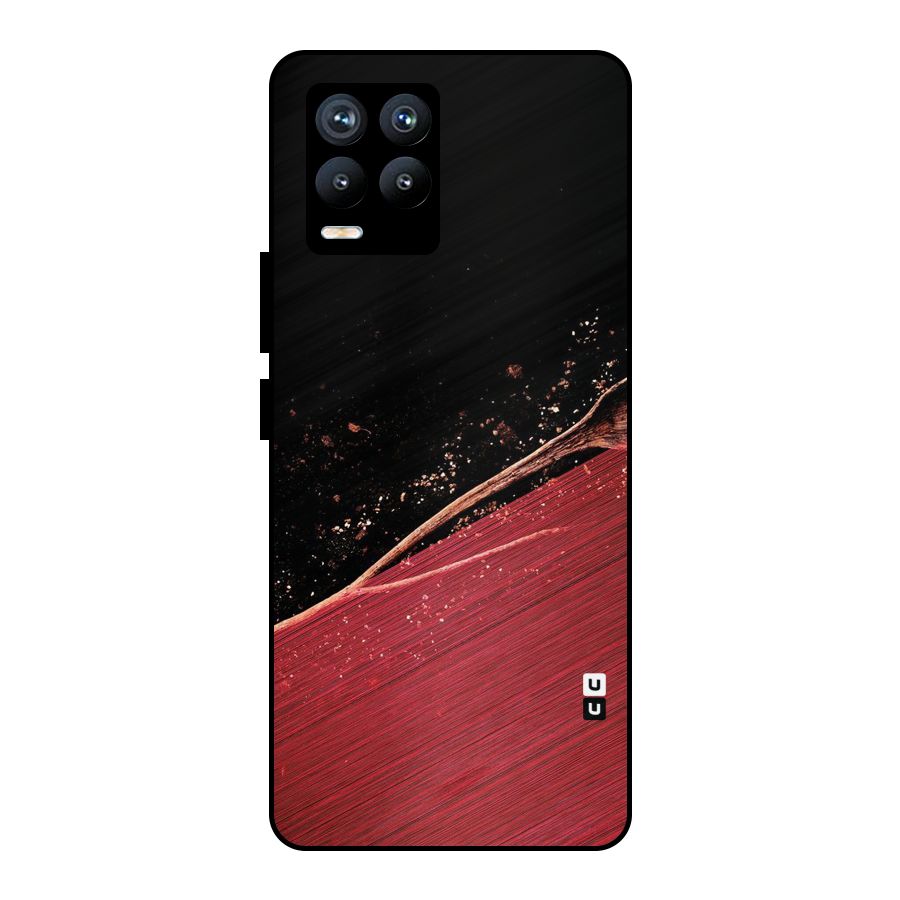 Red Flow Drops Metal Back Case for Realme 8 Pro
