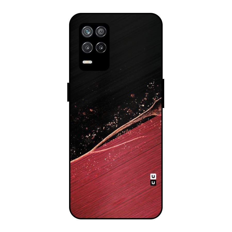 Red Flow Drops Metal Back Case for Realme 8s 5G