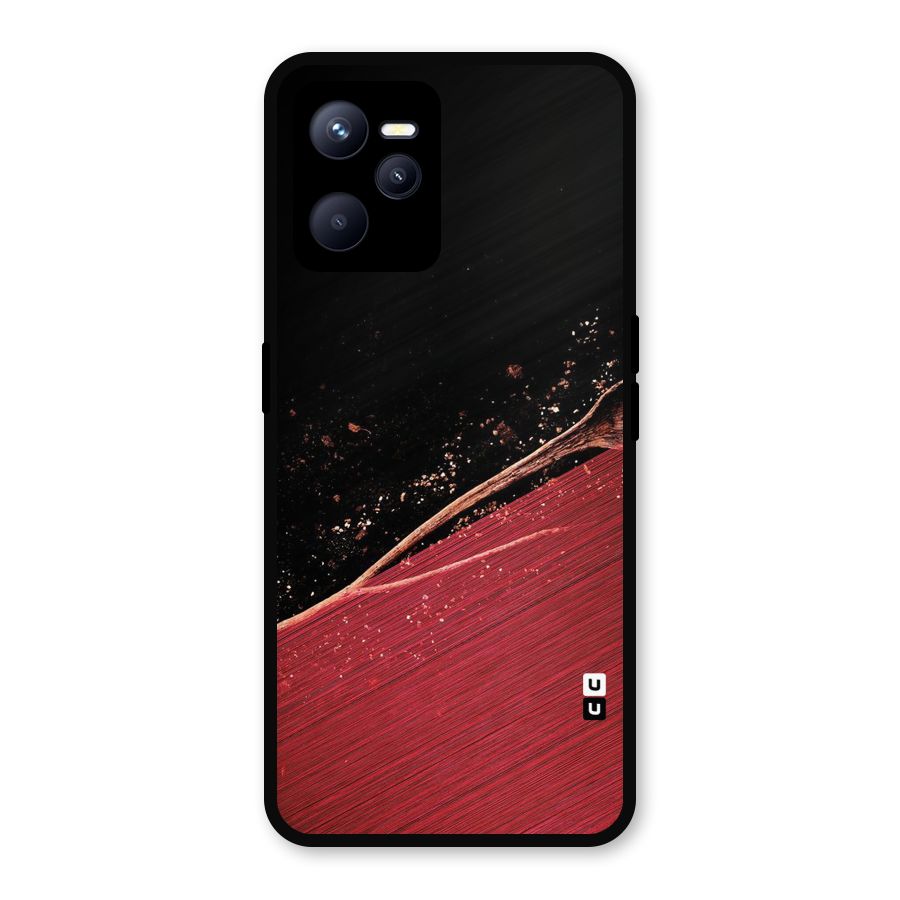 Red Flow Drops Metal Back Case for Realme C35