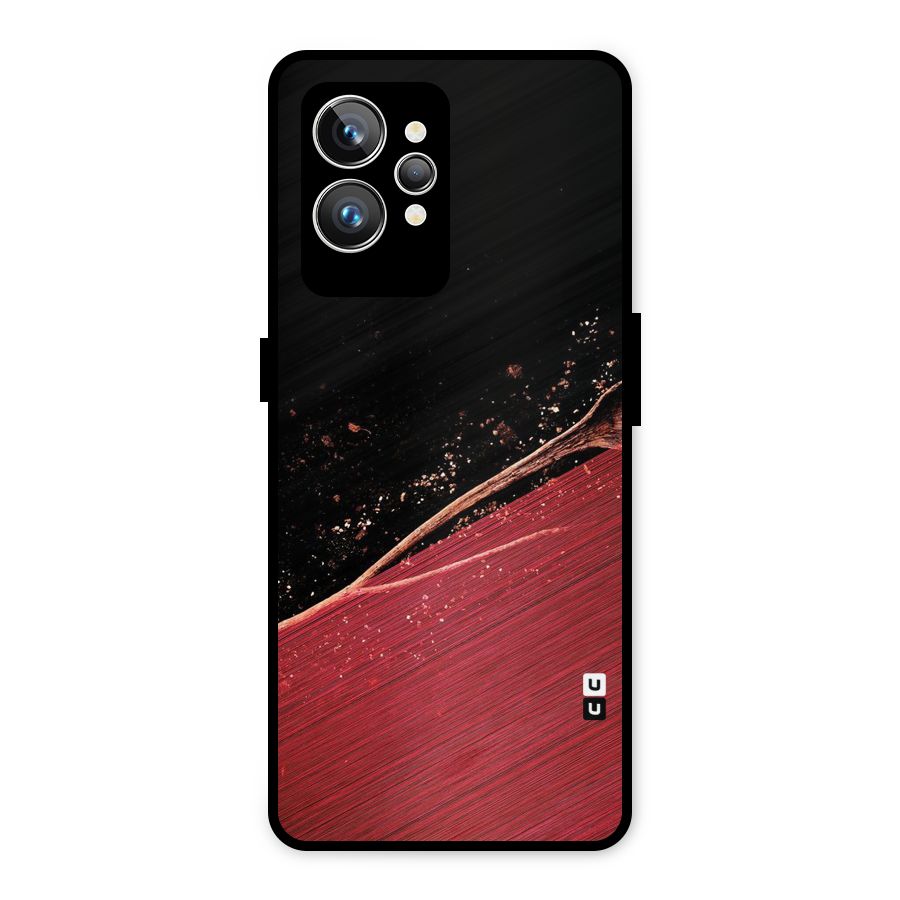 Red Flow Drops Metal Back Case for Realme GT2 Pro
