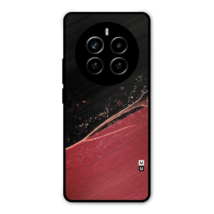 Red Flow Drops Metal Back Case for Realme P1 Pro