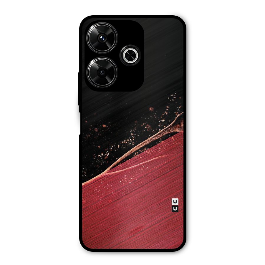 Red Flow Drops Metal Back Case for Redmi 13 5G