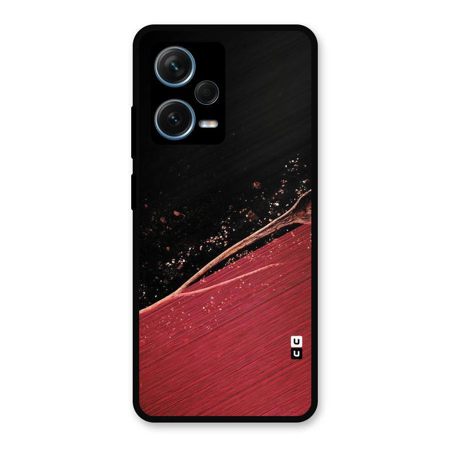 Red Flow Drops Metal Back Case for Redmi Note 12 Pro Plus 5G