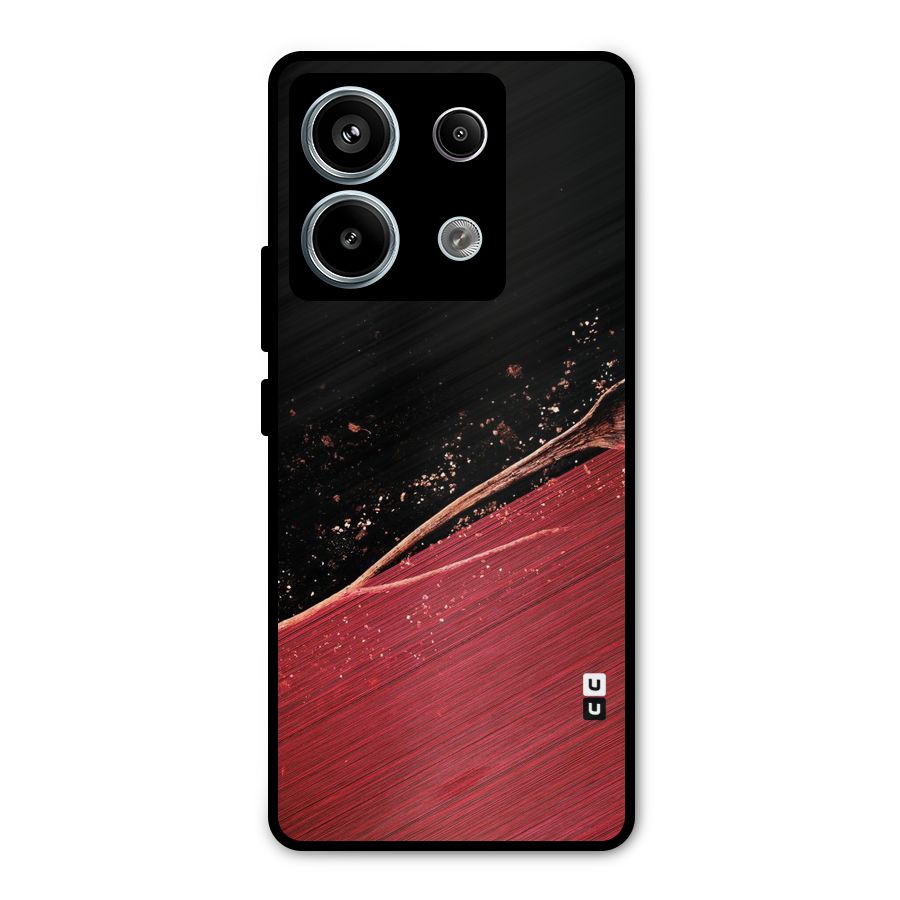 Red Flow Drops Metal Back Case for Redmi Note 13 Pro 5G