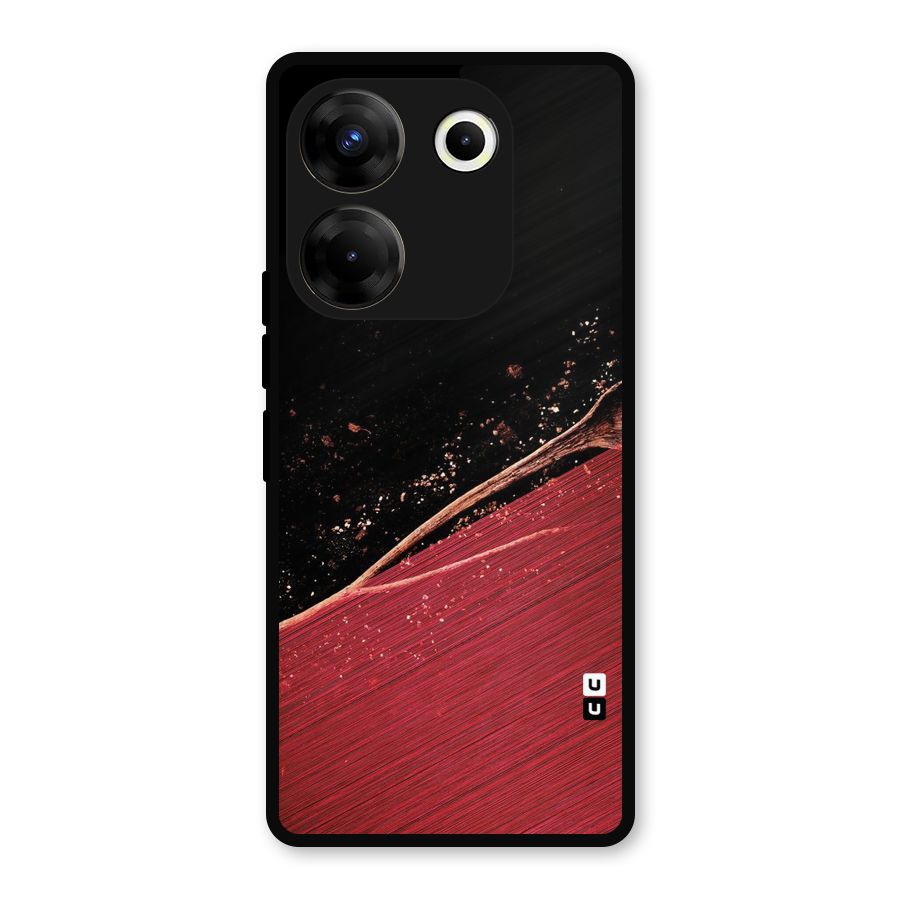 Red Flow Drops Metal Back Case for Tecno Camon 20 Pro