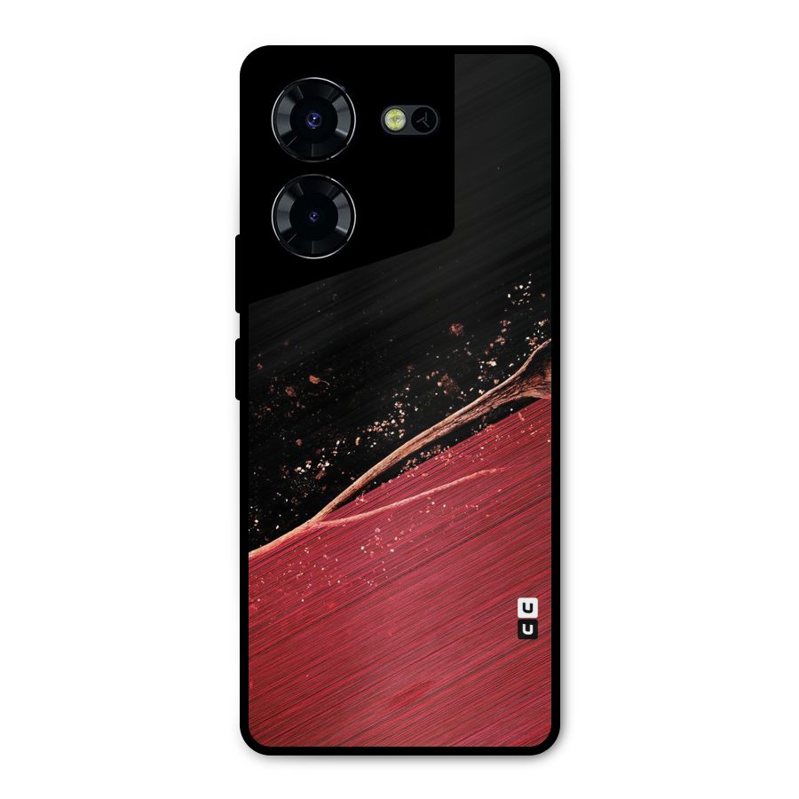 Red Flow Drops Metal Back Case for Tecno Pova 5 Pro 5G