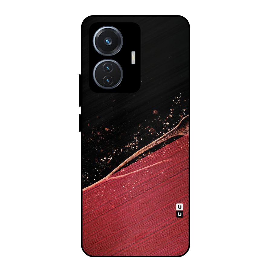 Red Flow Drops Metal Back Case for Vivo T1 44W