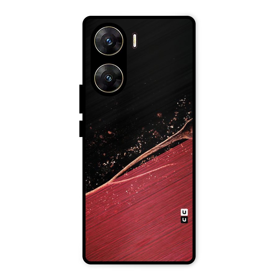Red Flow Drops Metal Back Case for Vivo V29e