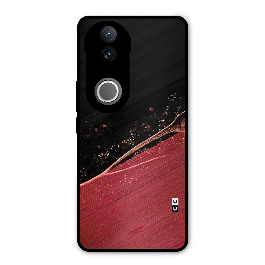 Red Flow Drops Metal Back Case for Vivo V50e
