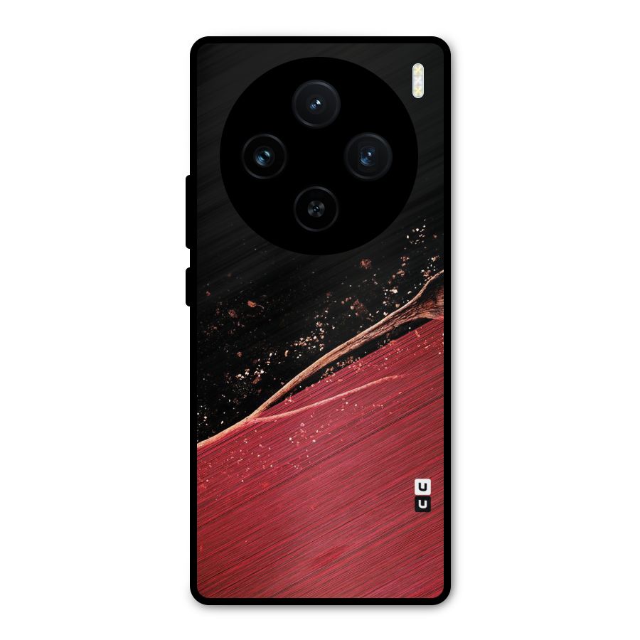 Red Flow Drops Metal Back Case for Vivo X100