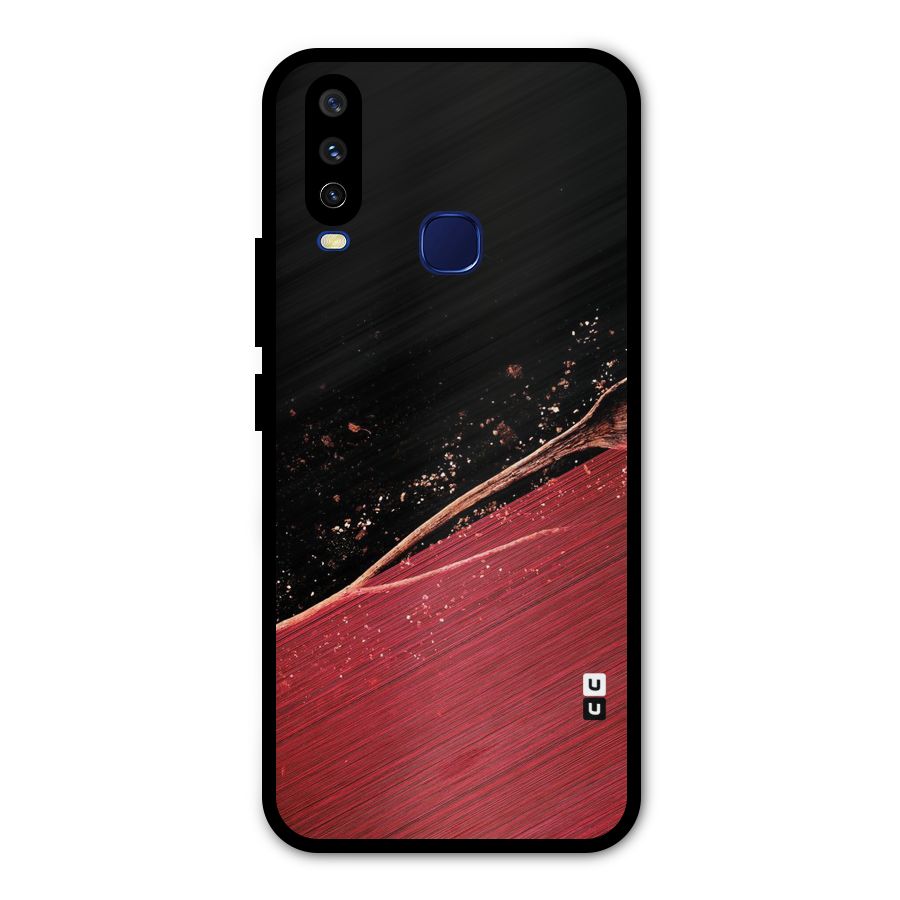 Red Flow Drops Metal Back Case for Vivo Y15