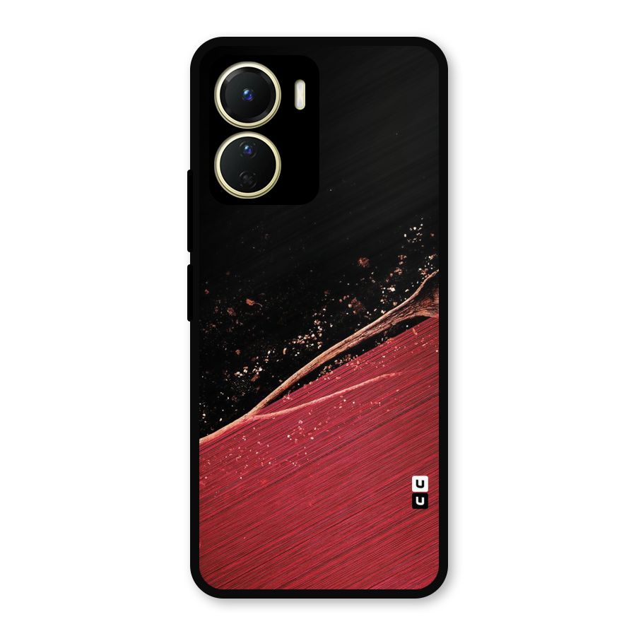 Red Flow Drops Metal Back Case for Vivo Y16