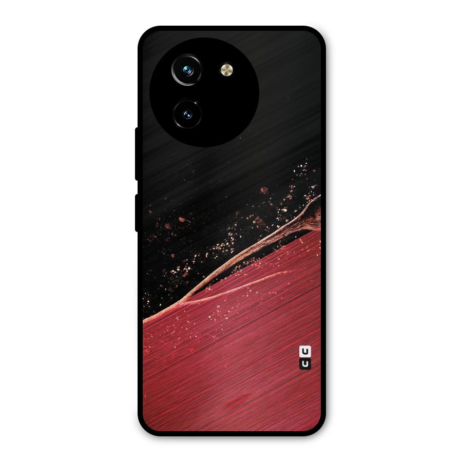 Red Flow Drops Metal Back Case for Vivo Y200i