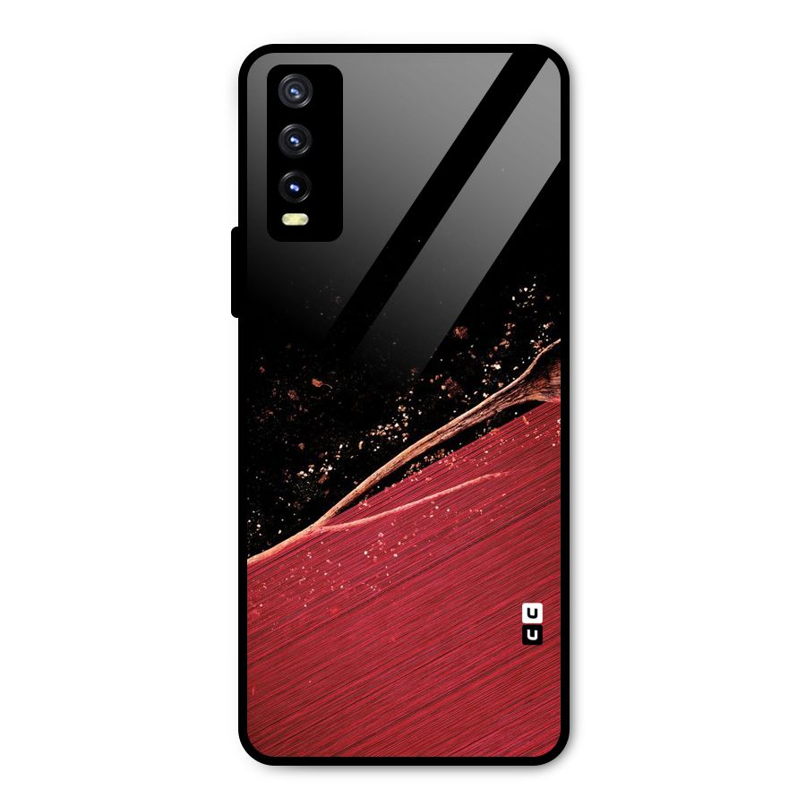 Red Flow Drops Metal Back Case for Vivo Y20g