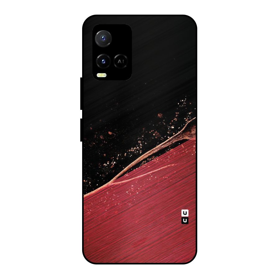Red Flow Drops Metal Back Case for Vivo Y21
