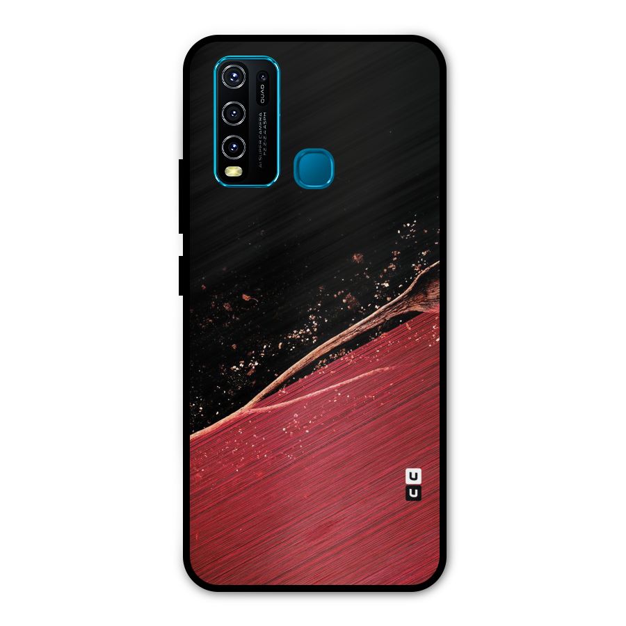 Red Flow Drops Metal Back Case for Vivo Y30