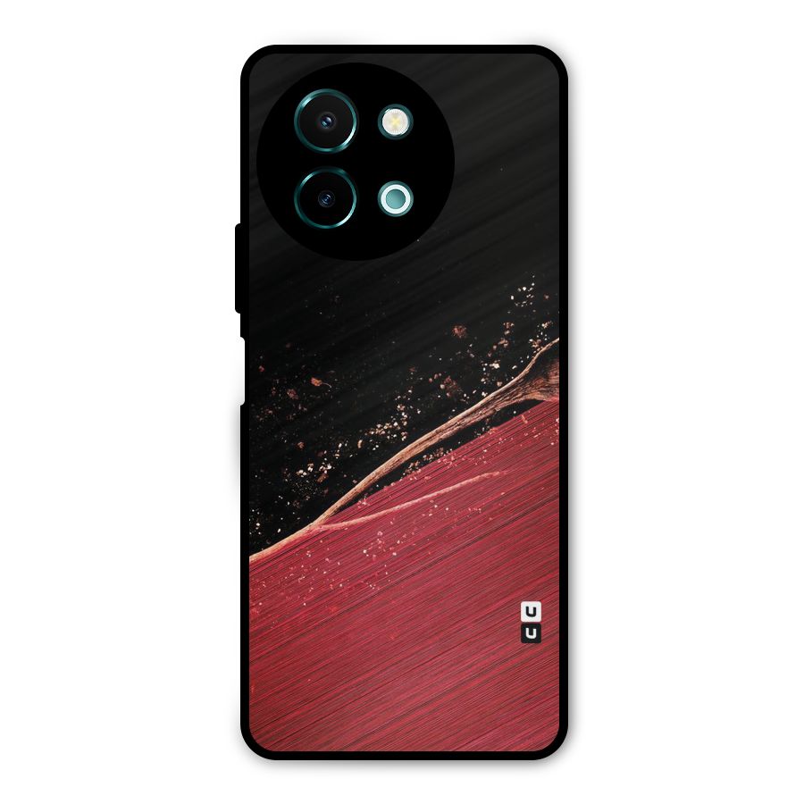 Red Flow Drops Metal Back Case for Vivo Y58