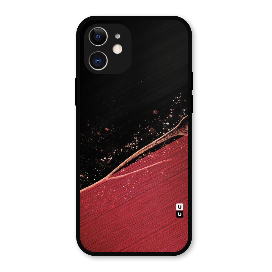 Red Flow Drops Metal Back Case for iPhone 12