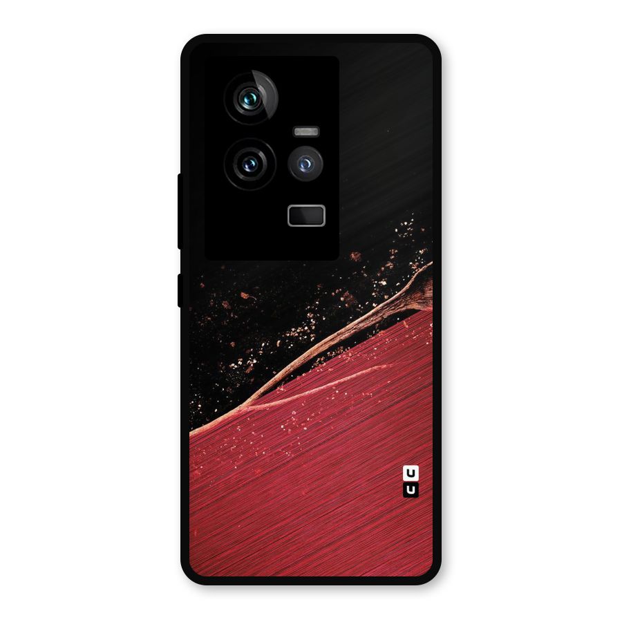 Red Flow Drops Metal Back Case for iQOO 11 5G