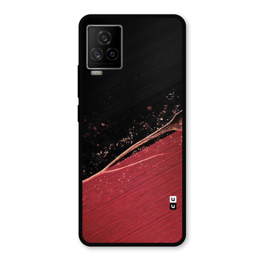 Red Flow Drops Metal Back Case for iQOO 7 Legend 5G
