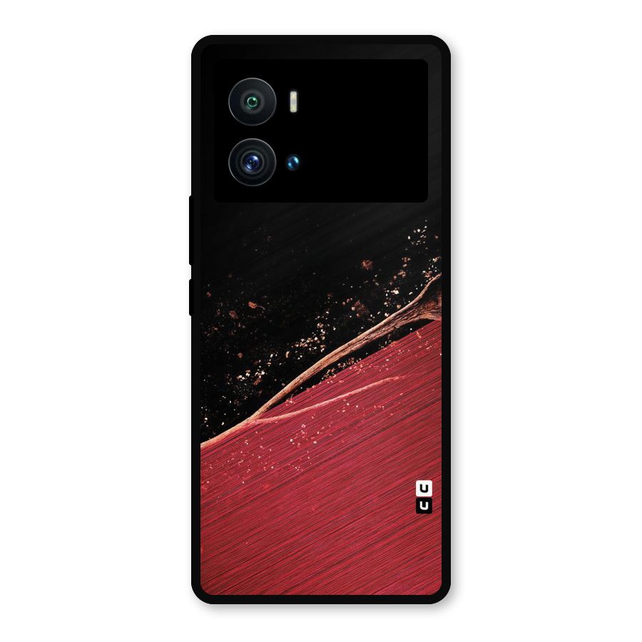 Red Flow Drops Metal Back Case for iQOO 9 Pro