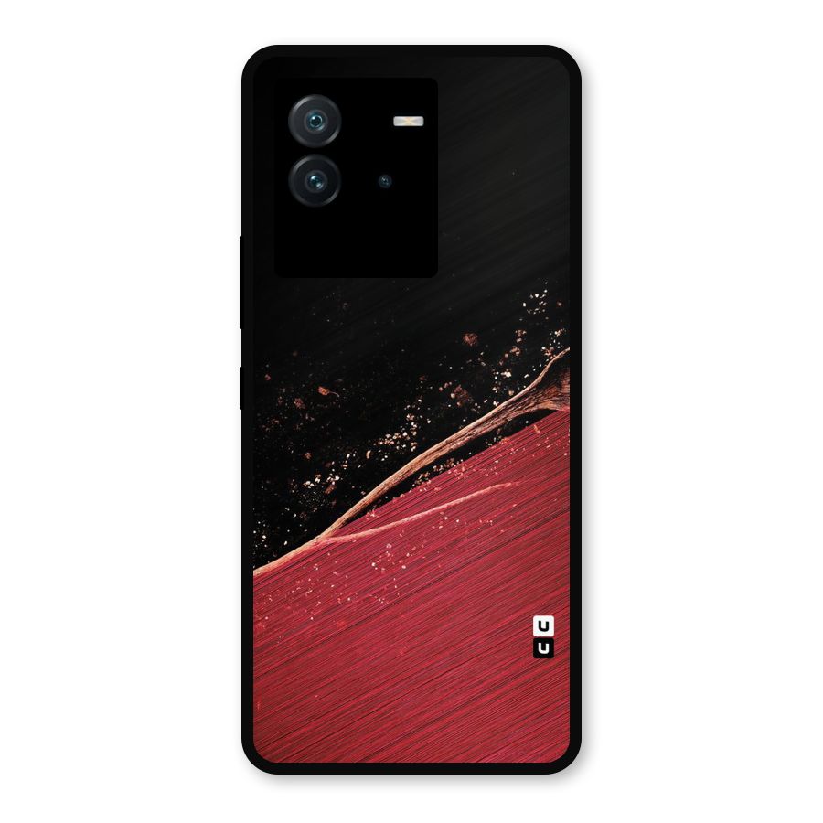 Red Flow Drops Metal Back Case for iQOO Neo 6 5G